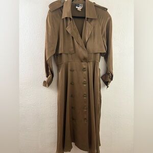 Night Lights double-breasted vintage trench coat size 6
